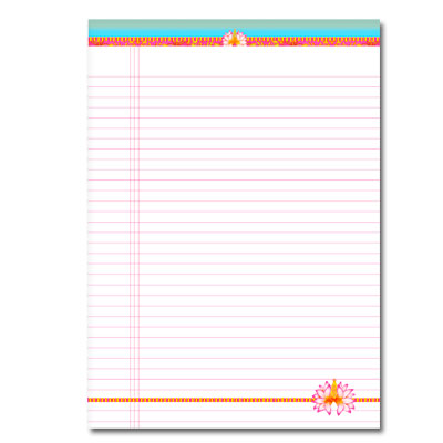 Lotus White Legal Writing Pad